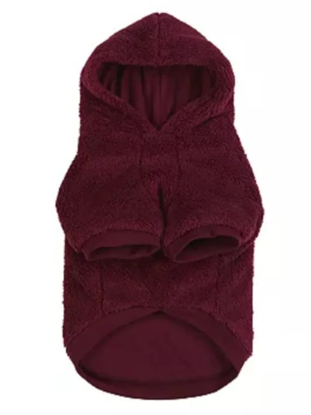 NWT~ Friends Forever Soft Pet Maroon Colored Hoodie w/ Bone Design (Size: Large)